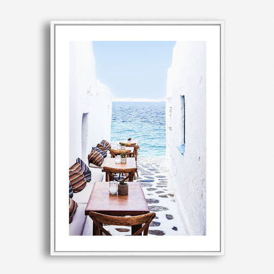 Wes Co Gallery Poster Seaside Serenity Cafe 5 x 7" Home Goods - Nature  Art Print