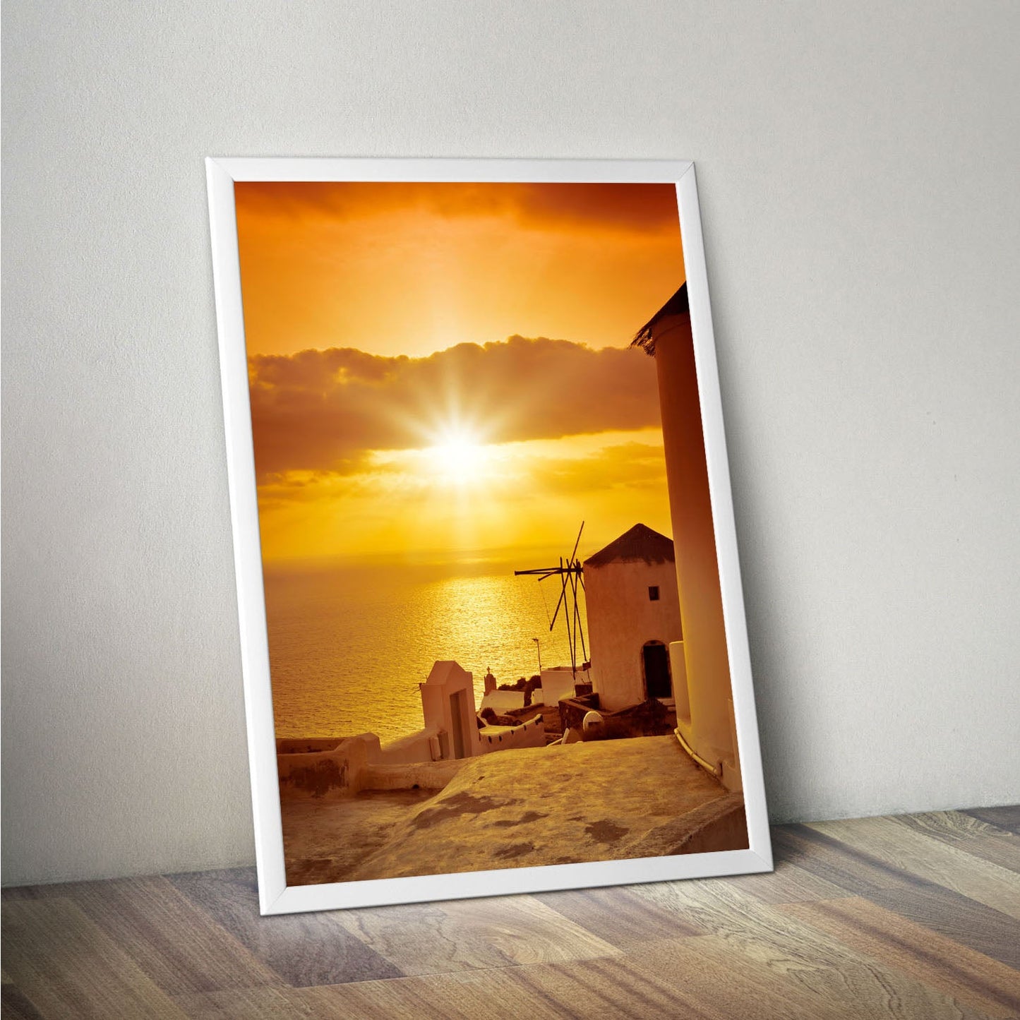 Wes Co Gallery Poster Sunset at Oia 11 x 17" Home Goods - Nature  Art Print