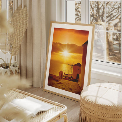 Wes Co Gallery Poster Sunset at Oia 8 x 10" Home Goods - Nature  Art Print