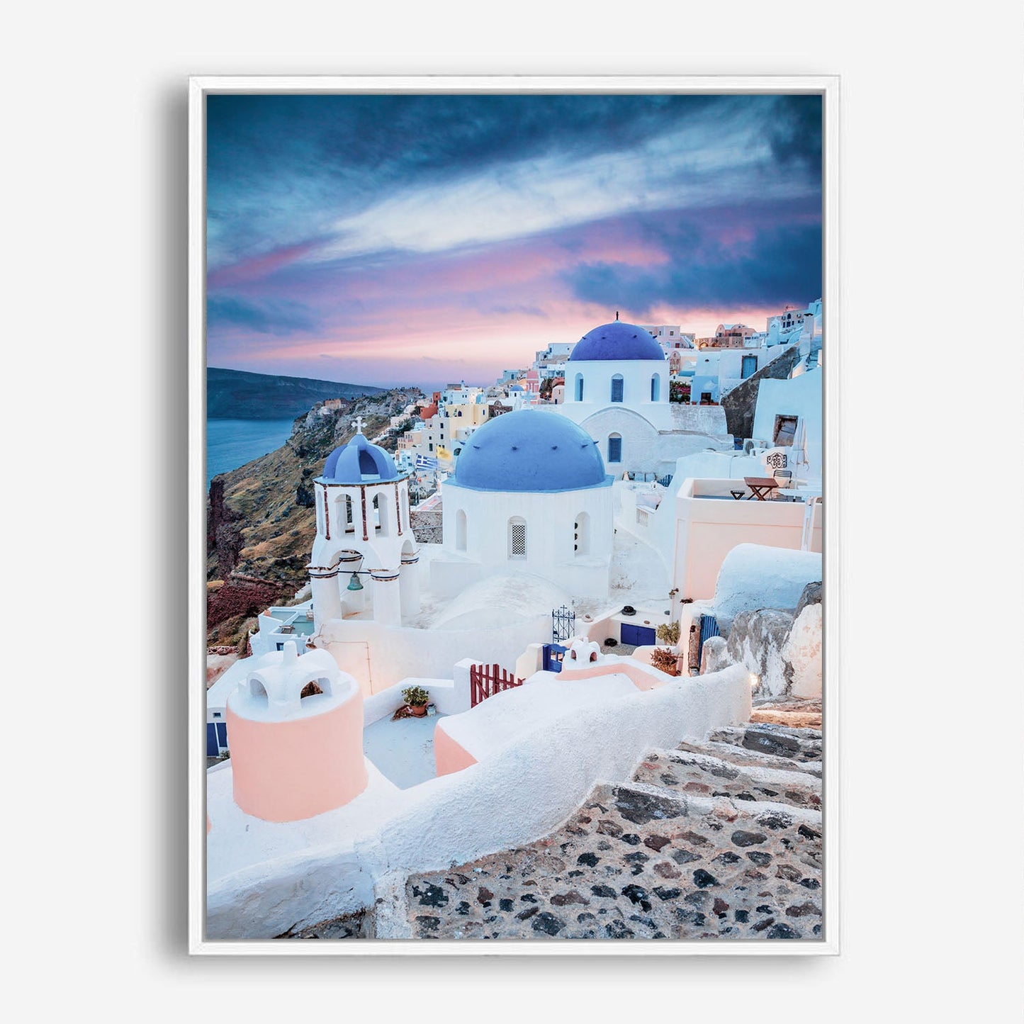 Wes Co Gallery Poster Twilight Over Santorini 8 x 10" Home Goods - Nature  Art Print