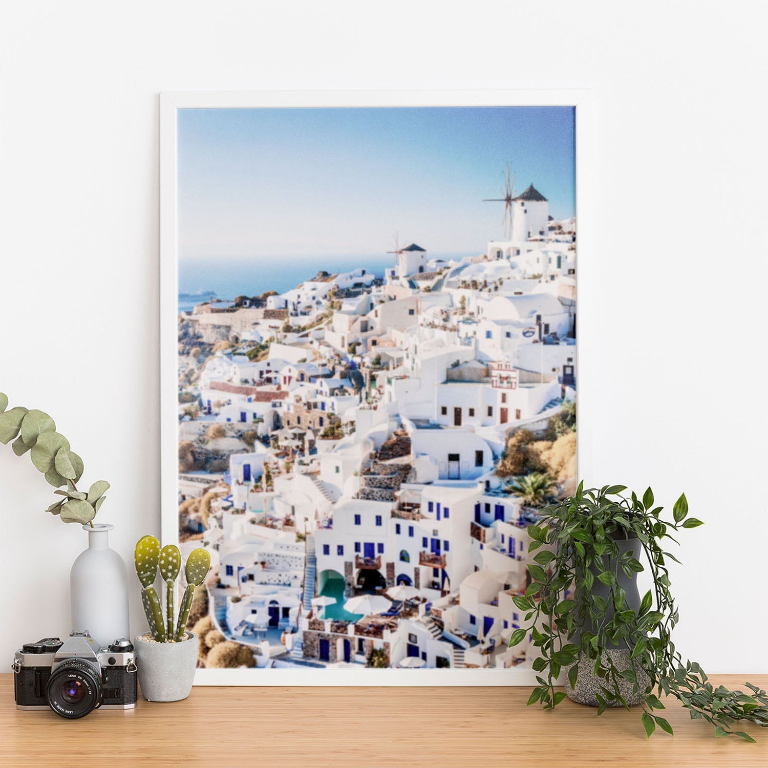 Wes Co Gallery Poster Whitewashed Beauty of Greece 11 x 17" Home Goods - Nature  Art Print