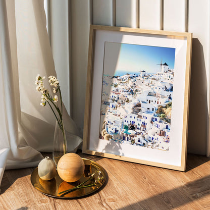 Wes Co Gallery Poster Whitewashed Beauty of Greece 5 x 7" Home Goods - Nature  Art Print