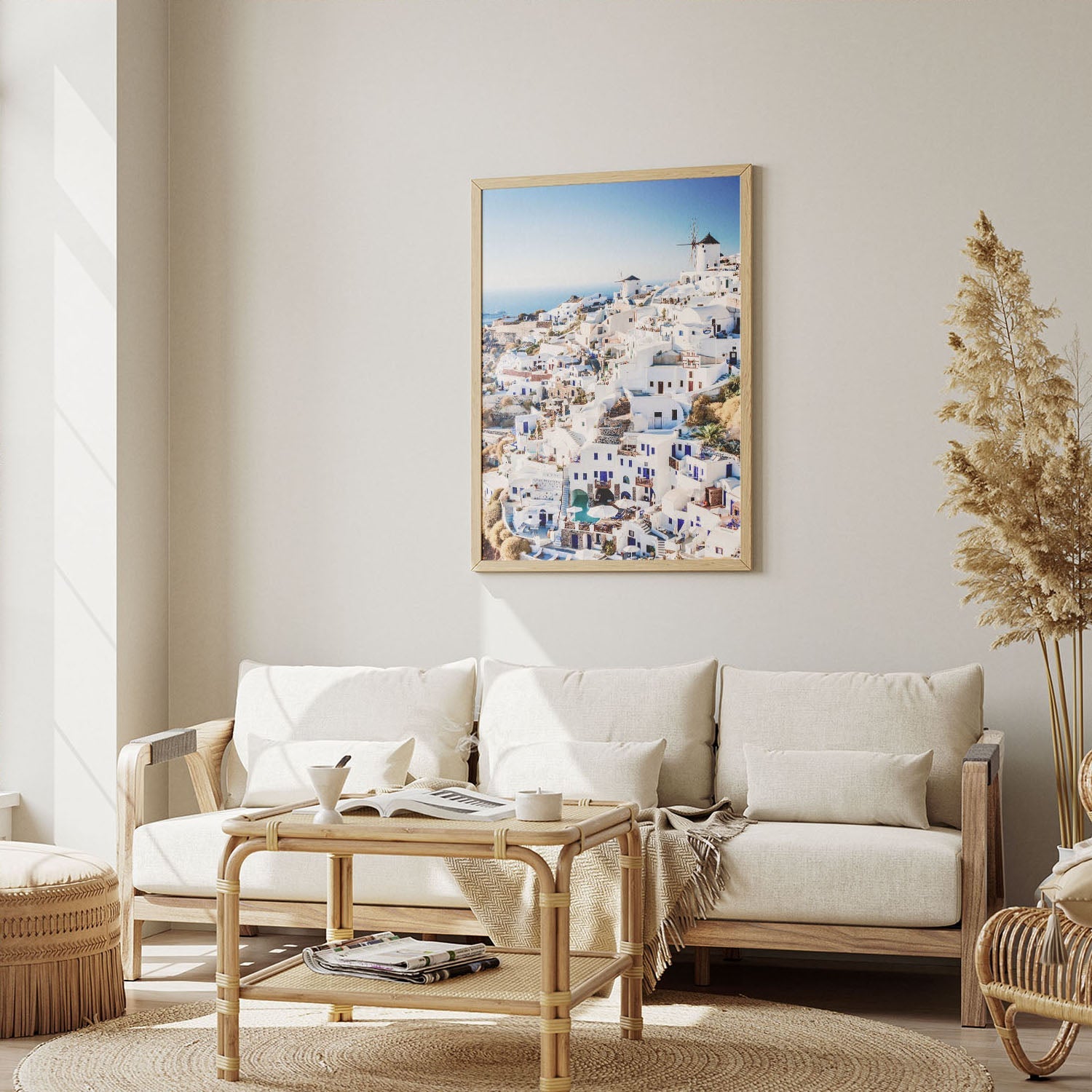 Wes Co Gallery Poster Whitewashed Beauty of Greece 8 x 10" Home Goods - Nature  Art Print