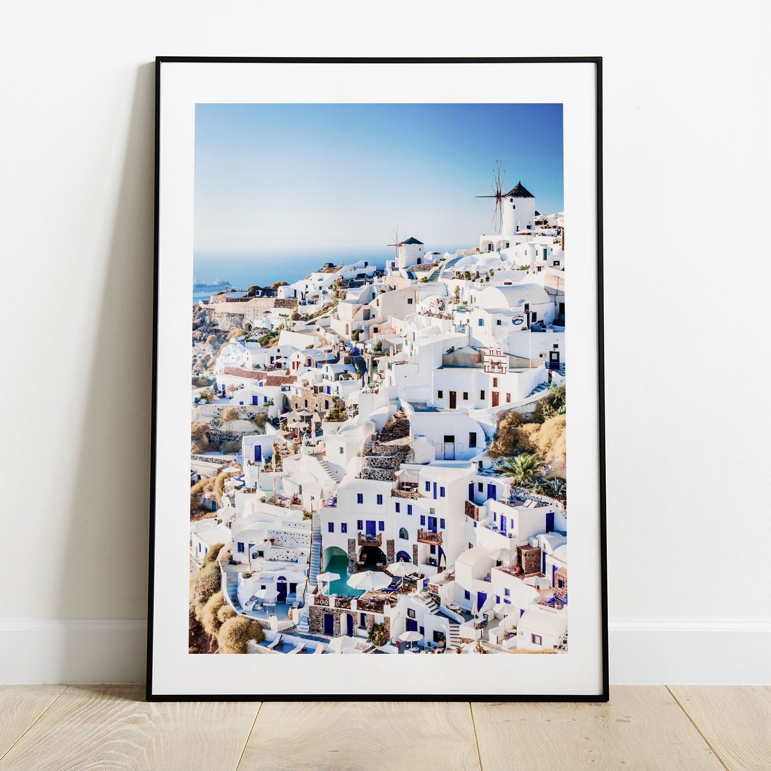 Wes Co Gallery Poster Whitewashed Beauty of Greece 5 x 7" Home Goods - Nature  Art Print