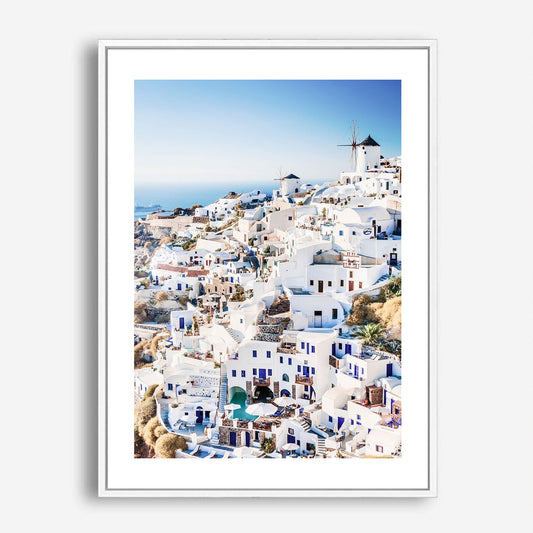 Wes Co Gallery Poster Whitewashed Beauty of Greece 5 x 7" Home Goods - Nature  Art Print