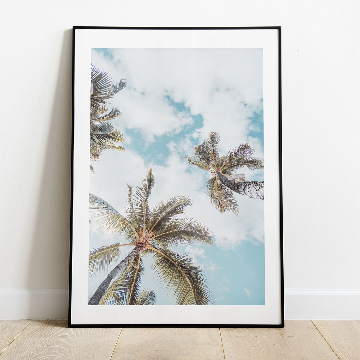 Wes Co Gallery Poster Tall Palms Under Blue Sky 5 x 7" Home Goods - Nature  Art Print