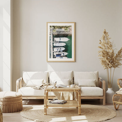 Wes Co Gallery Poster Luxury Yachts in Marina 5 x 7" Home Goods - Nature  Art Print