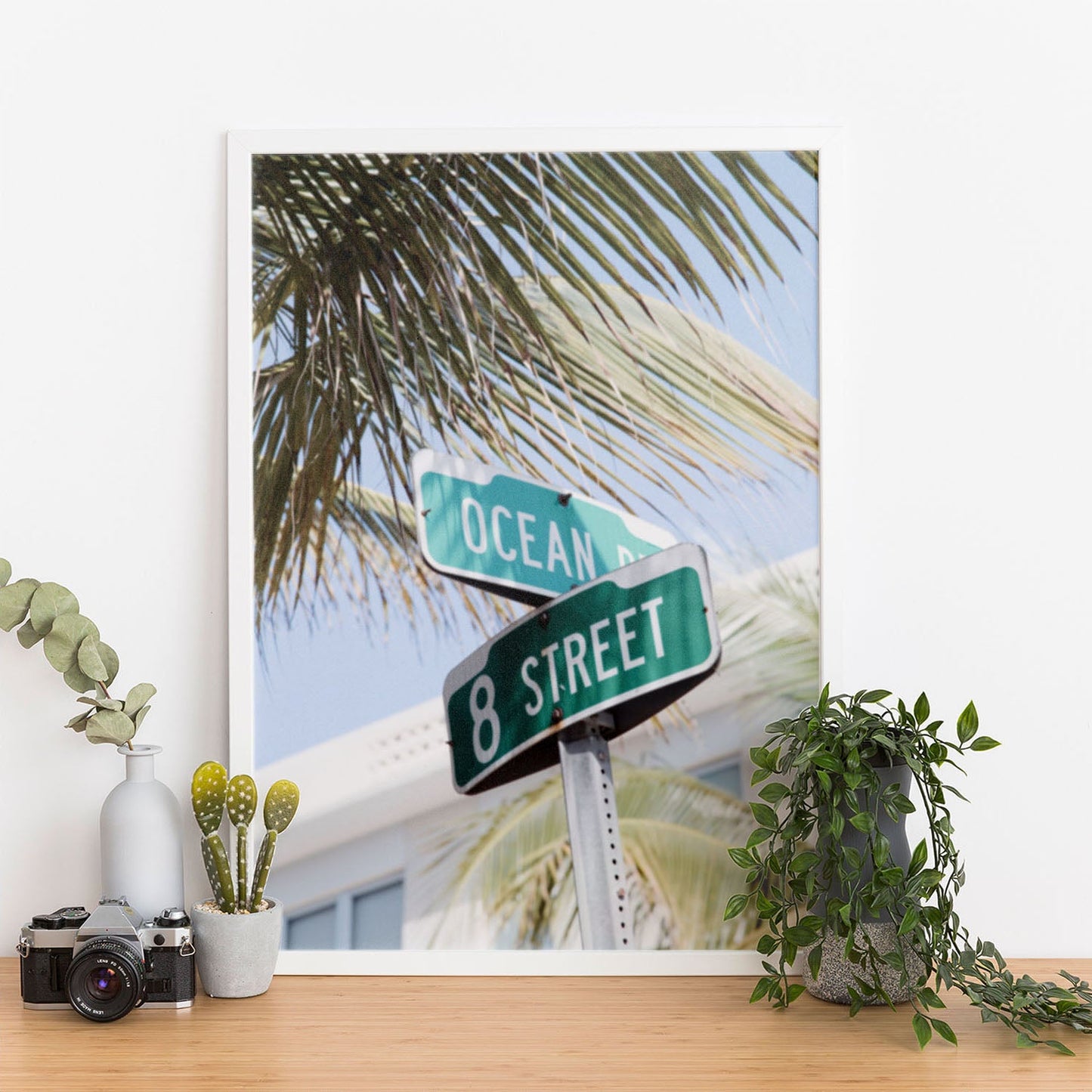 Wes Co Gallery Poster Miami Ocean Drive 11 x 17" Home Goods - Nature  Art Print