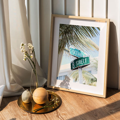 Wes Co Gallery Poster Miami Ocean Drive 5 x 7" Home Goods - Nature  Art Print