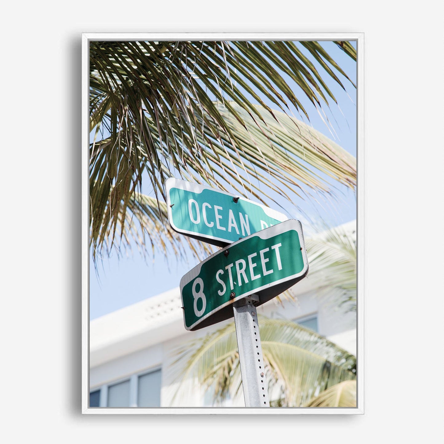 Wes Co Gallery Poster Miami Ocean Drive 8 x 10" Home Goods - Nature  Art Print