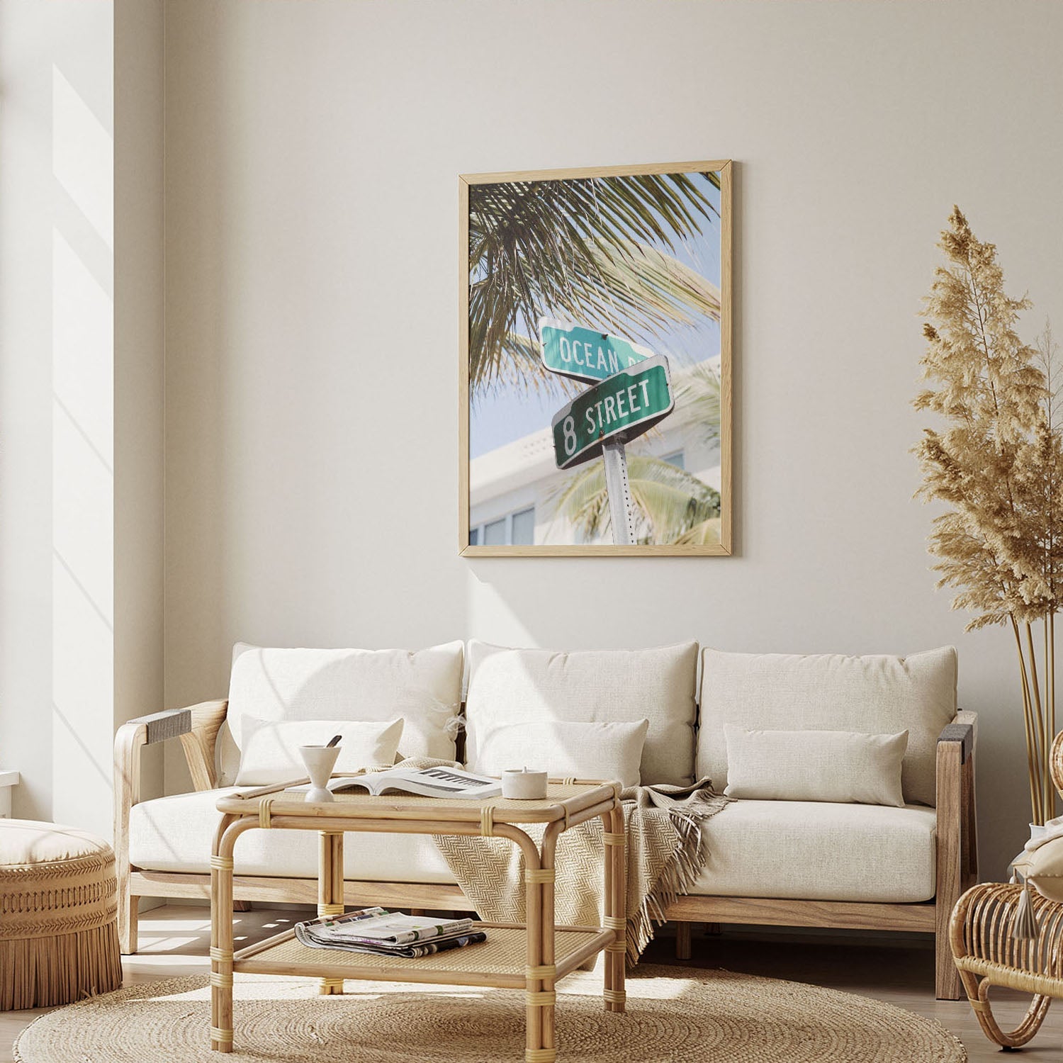 Wes Co Gallery Poster Miami Ocean Drive 8 x 10" Home Goods - Nature  Art Print