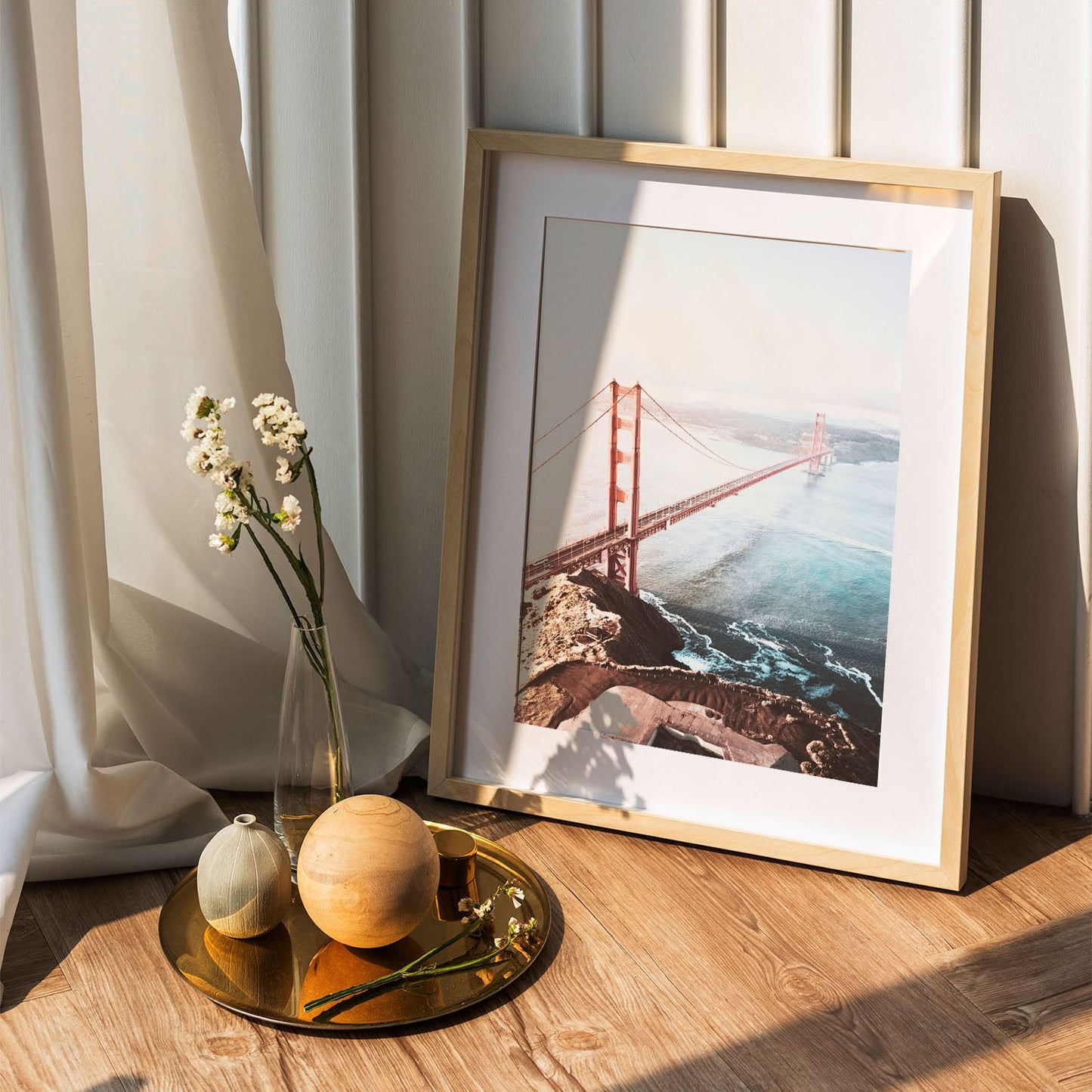 Wes Co Gallery Poster Golden Gate Morning 5 x 7" Home Goods - Nature  Art Print