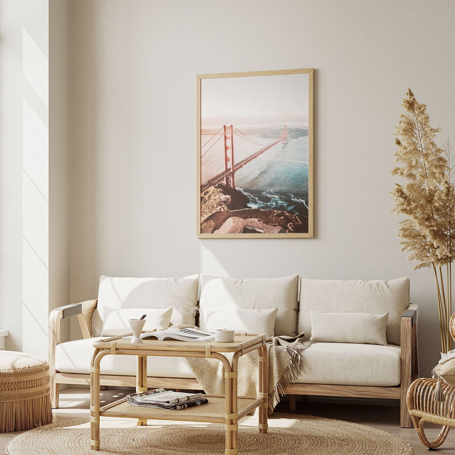 Wes Co Gallery Poster Golden Gate Morning 8 x 10" Home Goods - Nature  Art Print