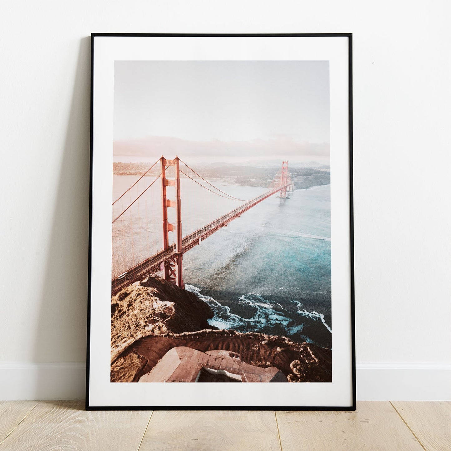 Wes Co Gallery Poster Golden Gate Morning 5 x 7" Home Goods - Nature  Art Print