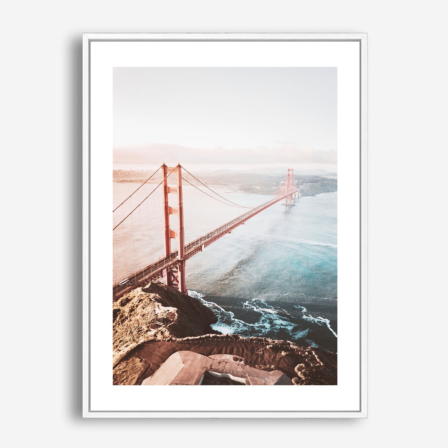 Wes Co Gallery Poster Golden Gate Morning 5 x 7" Home Goods - Nature  Art Print