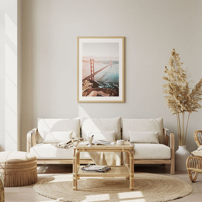 Wes Co Gallery Poster Golden Gate Morning 5 x 7" Home Goods - Nature  Art Print