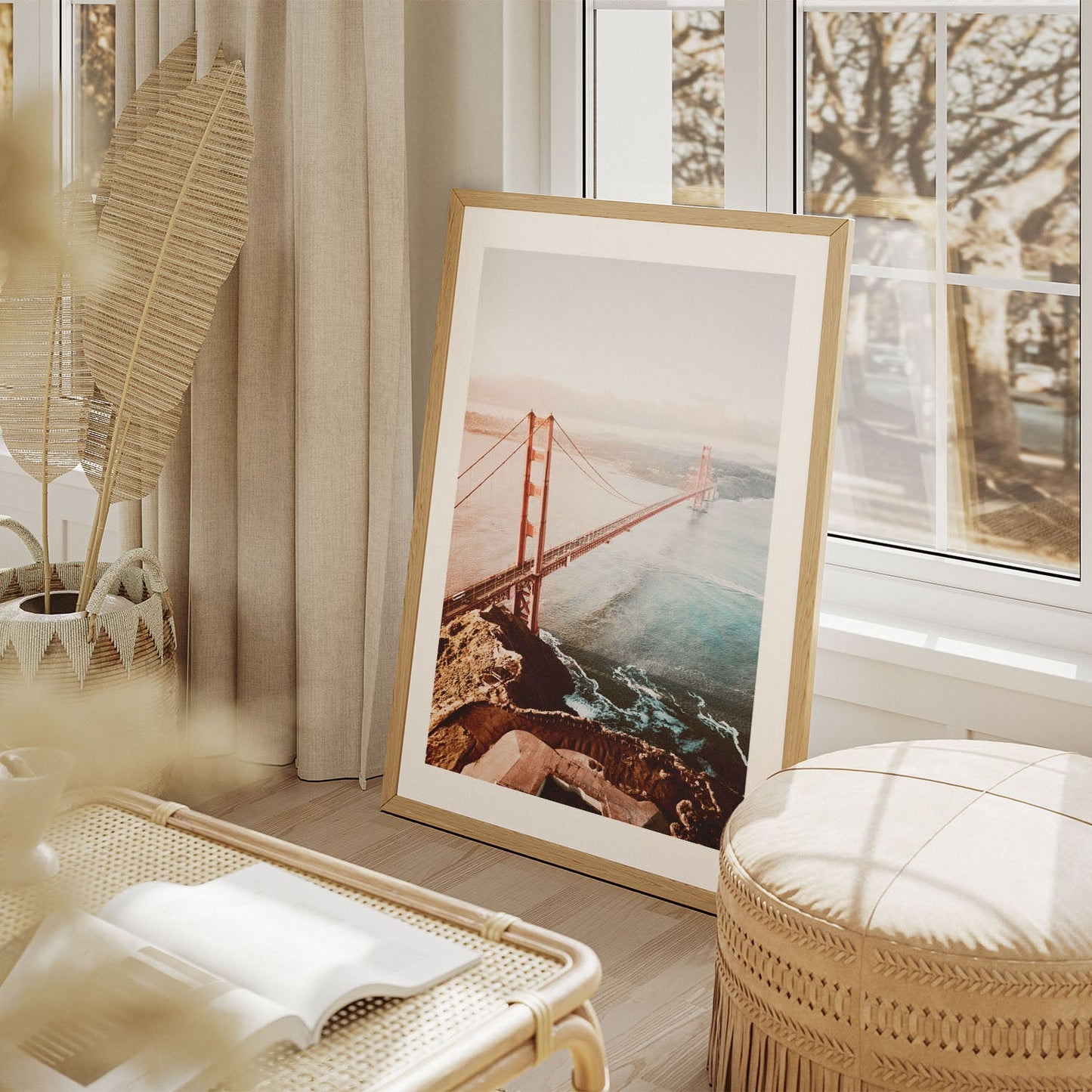 Wes Co Gallery Poster Golden Gate Morning 8 x 10" Home Goods - Nature  Art Print