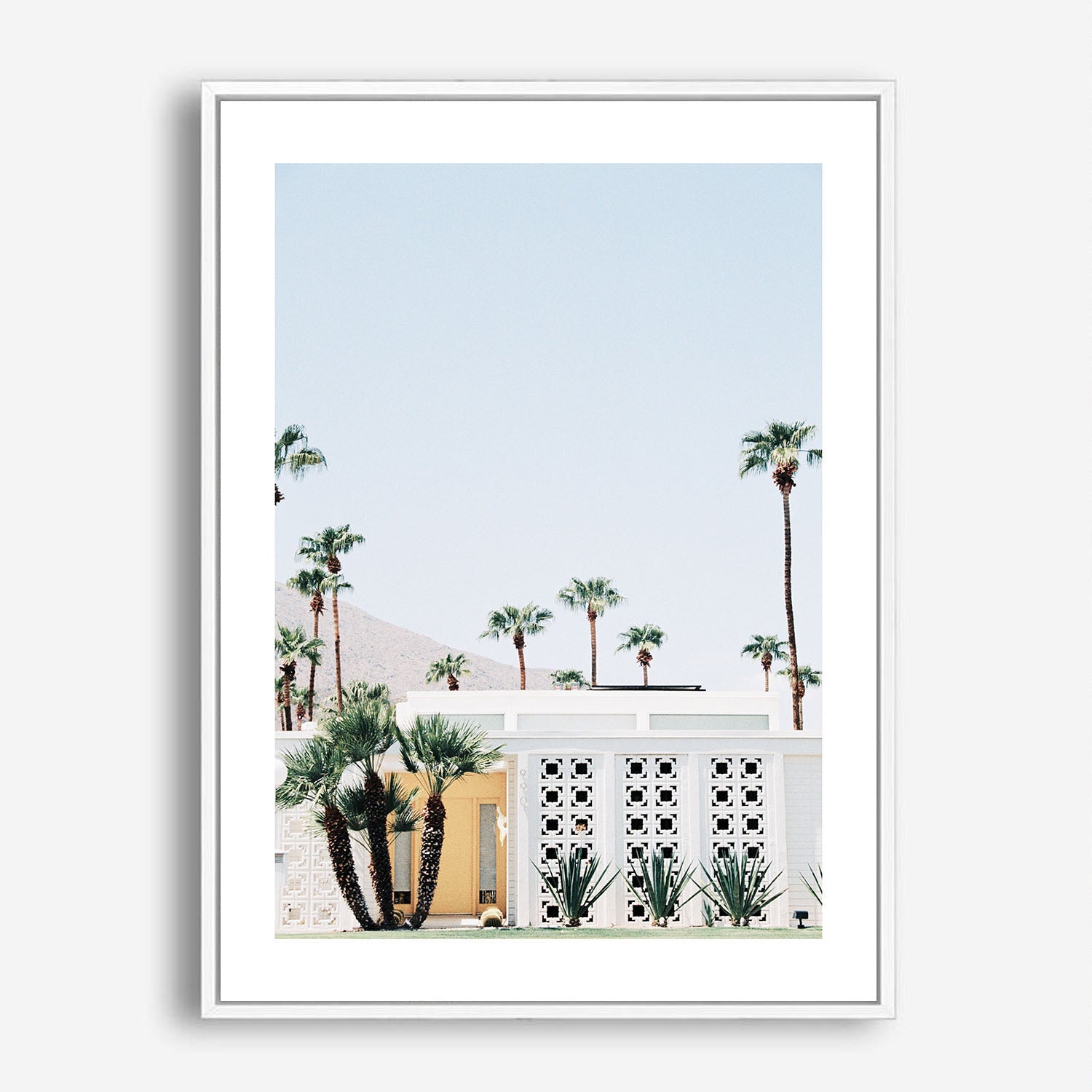 Wes Co Gallery Poster Palm Springs Retro Vibe 5 x 7" Home Goods - Nature  Art Print