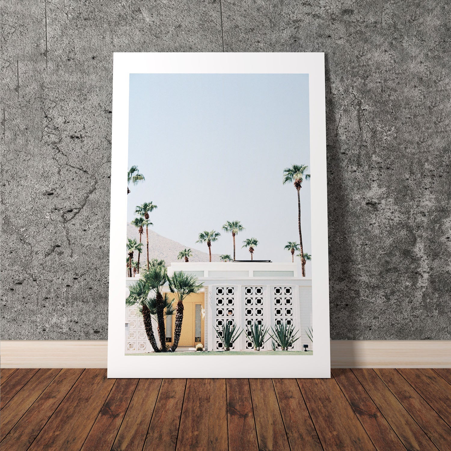 Wes Co Gallery Poster Palm Springs Retro Vibe 8 x 10" Home Goods - Nature  Art Print