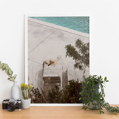 Wes Co Gallery Poster Lazy Afternoon by the Pool 11 x 17" Home Goods - Nature  Art Print