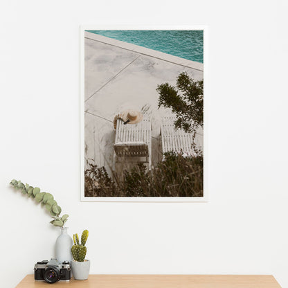 Wes Co Gallery Poster Lazy Afternoon by the Pool 11 x 17" Home Goods - Nature  Art Print