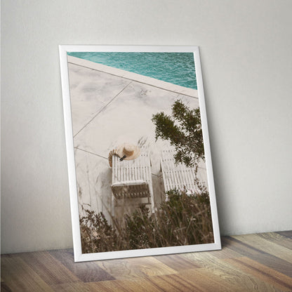 Wes Co Gallery Poster Lazy Afternoon by the Pool 11 x 17" Home Goods - Nature  Art Print
