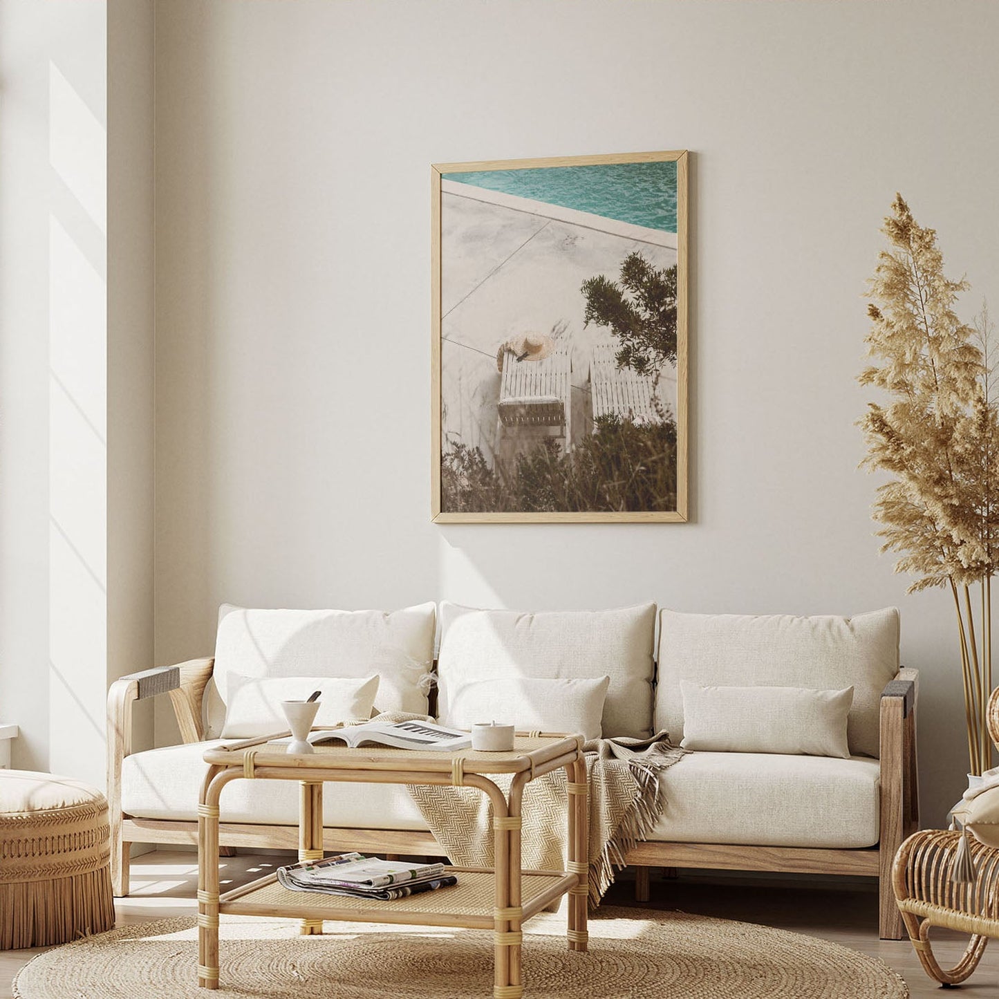 Wes Co Gallery Poster Lazy Afternoon by the Pool 8 x 10" Home Goods - Nature  Art Print
