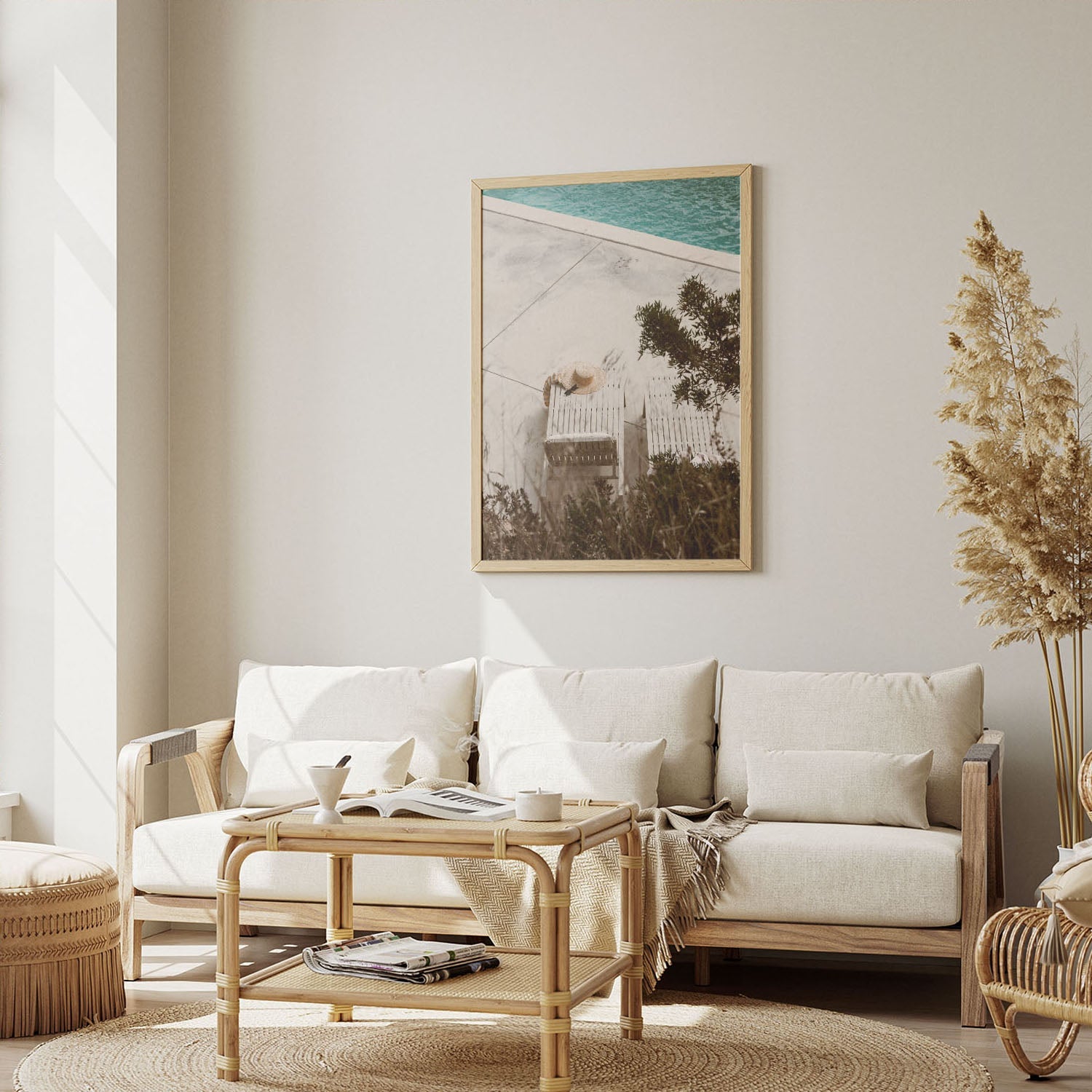 Wes Co Gallery Poster Lazy Afternoon by the Pool 8 x 10" Home Goods - Nature  Art Print