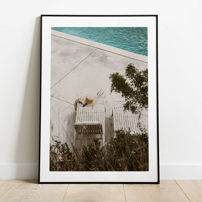 Wes Co Gallery Poster Lazy Afternoon by the Pool 5 x 7" Home Goods - Nature  Art Print