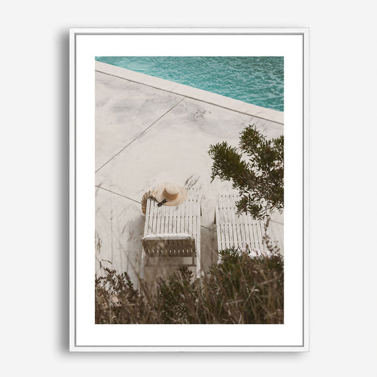 Wes Co Gallery Poster Lazy Afternoon by the Pool 5 x 7" Home Goods - Nature  Art Print