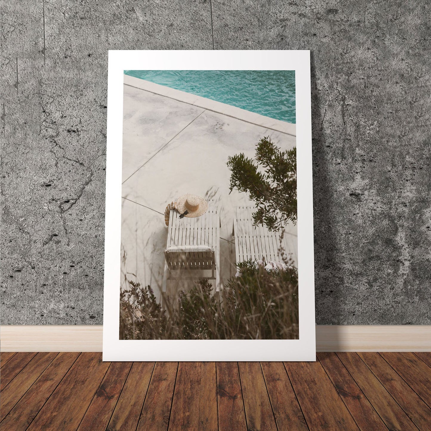 Wes Co Gallery Poster Lazy Afternoon by the Pool 8 x 10" Home Goods - Nature  Art Print