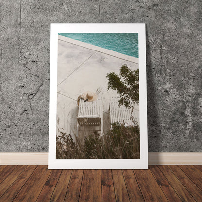 Wes Co Gallery Poster Lazy Afternoon by the Pool 8 x 10" Home Goods - Nature  Art Print