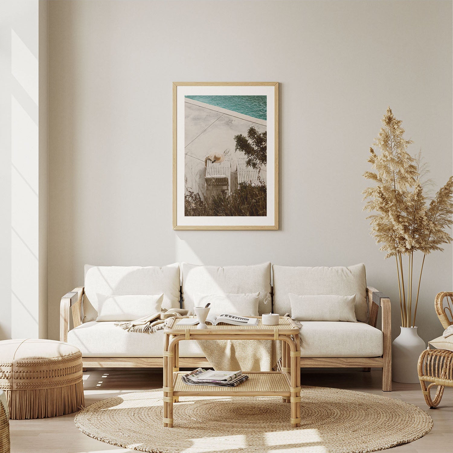 Wes Co Gallery Poster Lazy Afternoon by the Pool 5 x 7" Home Goods - Nature  Art Print