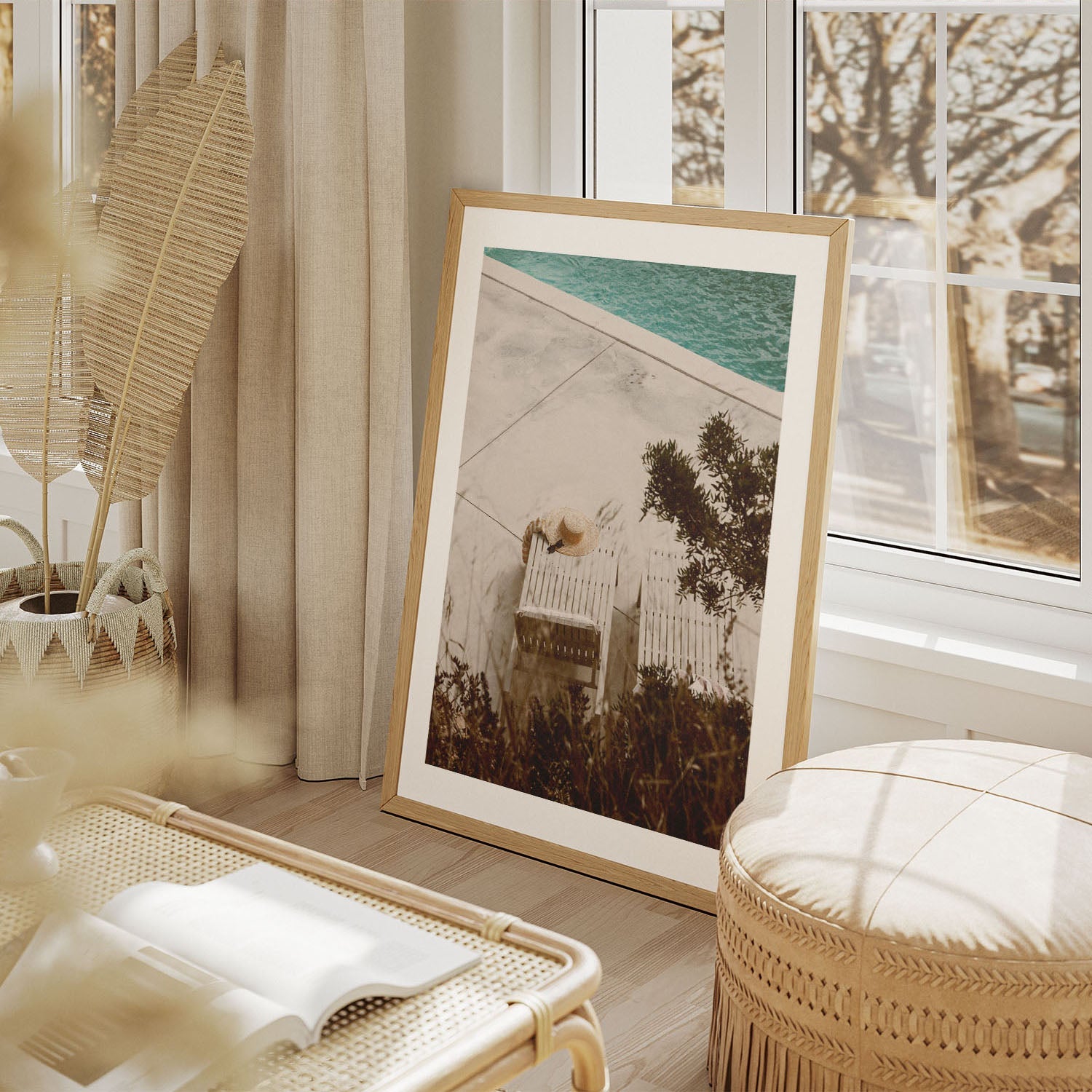 Wes Co Gallery Poster Lazy Afternoon by the Pool 8 x 10" Home Goods - Nature  Art Print