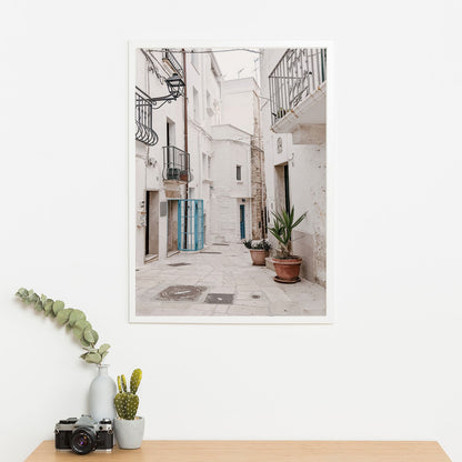 Wes Co Gallery Poster Charming Whitewashed Streets 11 x 17" Home Goods - Nature  Art Print
