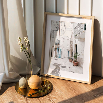 Wes Co Gallery Poster Charming Whitewashed Streets 5 x 7" Home Goods - Nature  Art Print