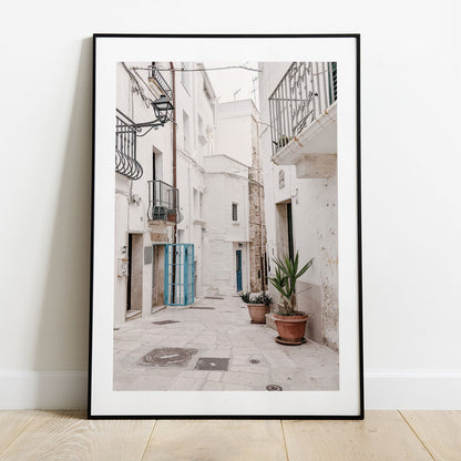 Wes Co Gallery Poster Charming Whitewashed Streets 5 x 7" Home Goods - Nature  Art Print