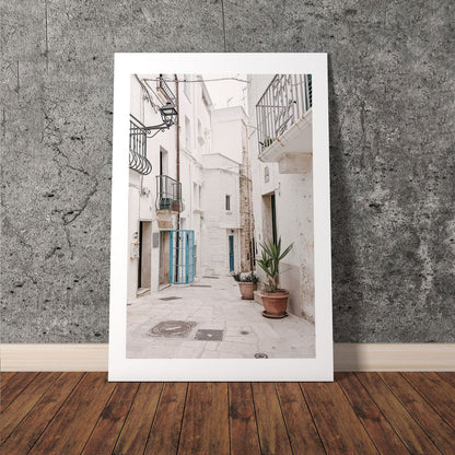 Wes Co Gallery Poster Charming Whitewashed Streets 8 x 10" Home Goods - Nature  Art Print