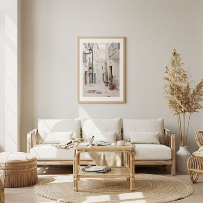 Wes Co Gallery Poster Charming Whitewashed Streets 5 x 7" Home Goods - Nature  Art Print