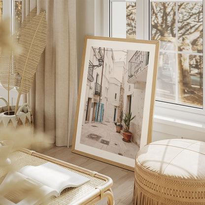 Wes Co Gallery Poster Charming Whitewashed Streets 8 x 10" Home Goods - Nature  Art Print