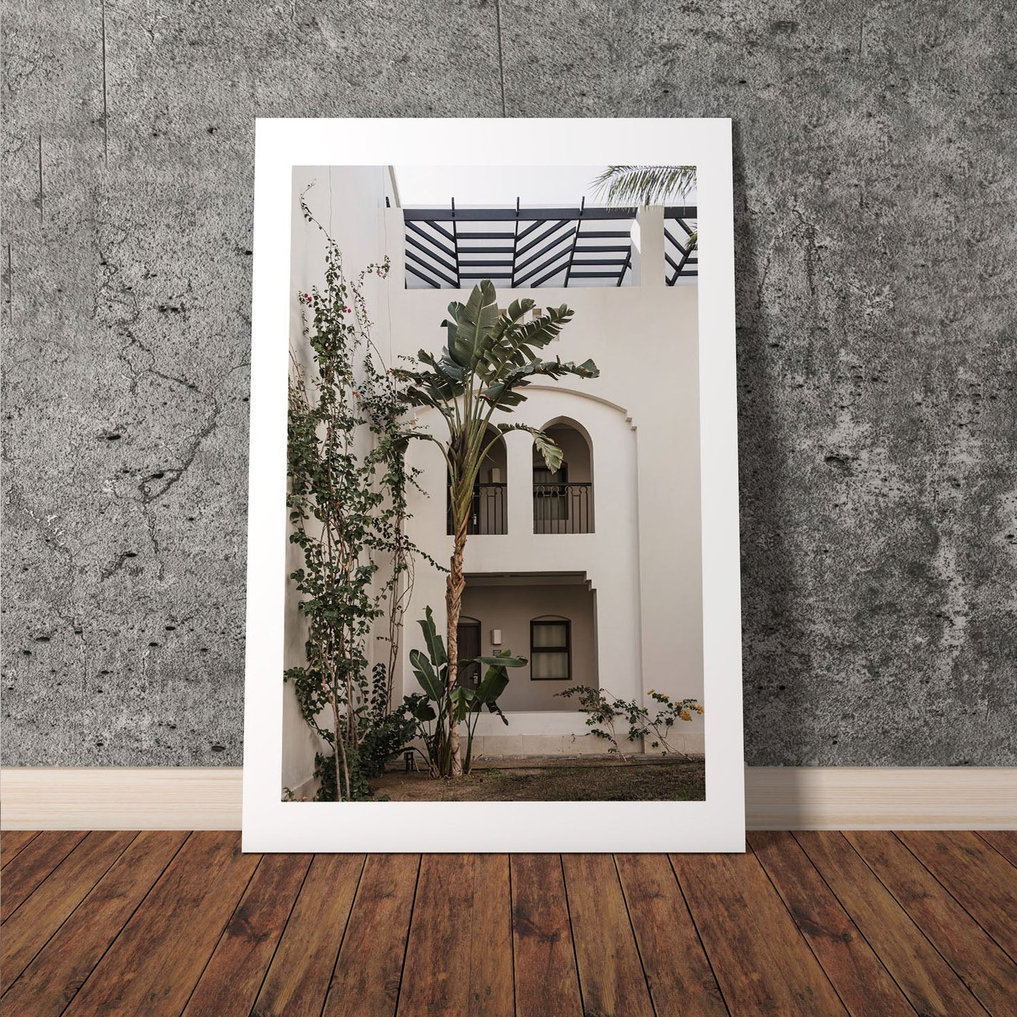 Wes Co Gallery Poster Tropical Palm Courtyard 8 x 10" Home Goods - Nature  Art Print