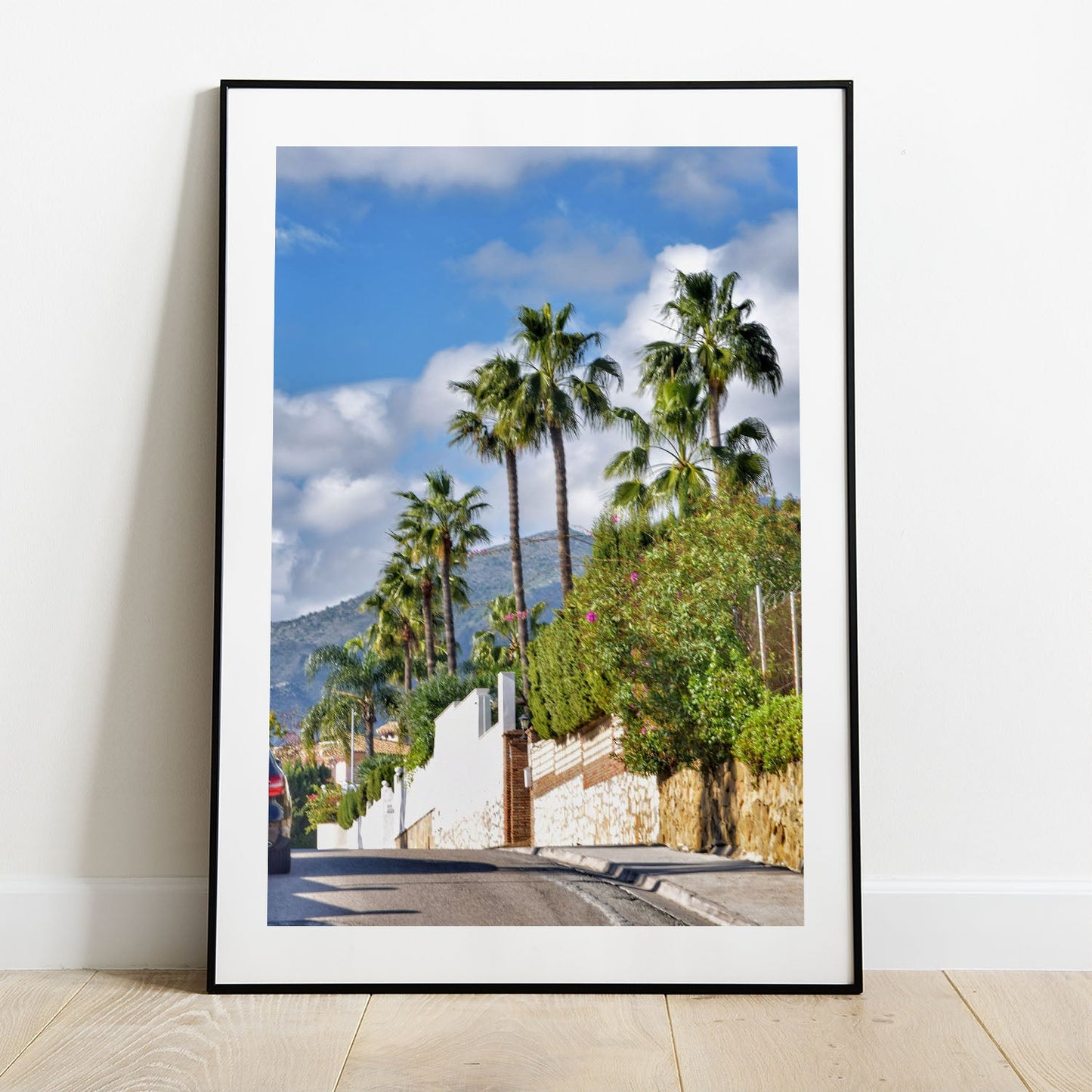 Wes Co Gallery Poster Sunny Palm Avenue 5 x 7" Home Goods - Nature  Art Print