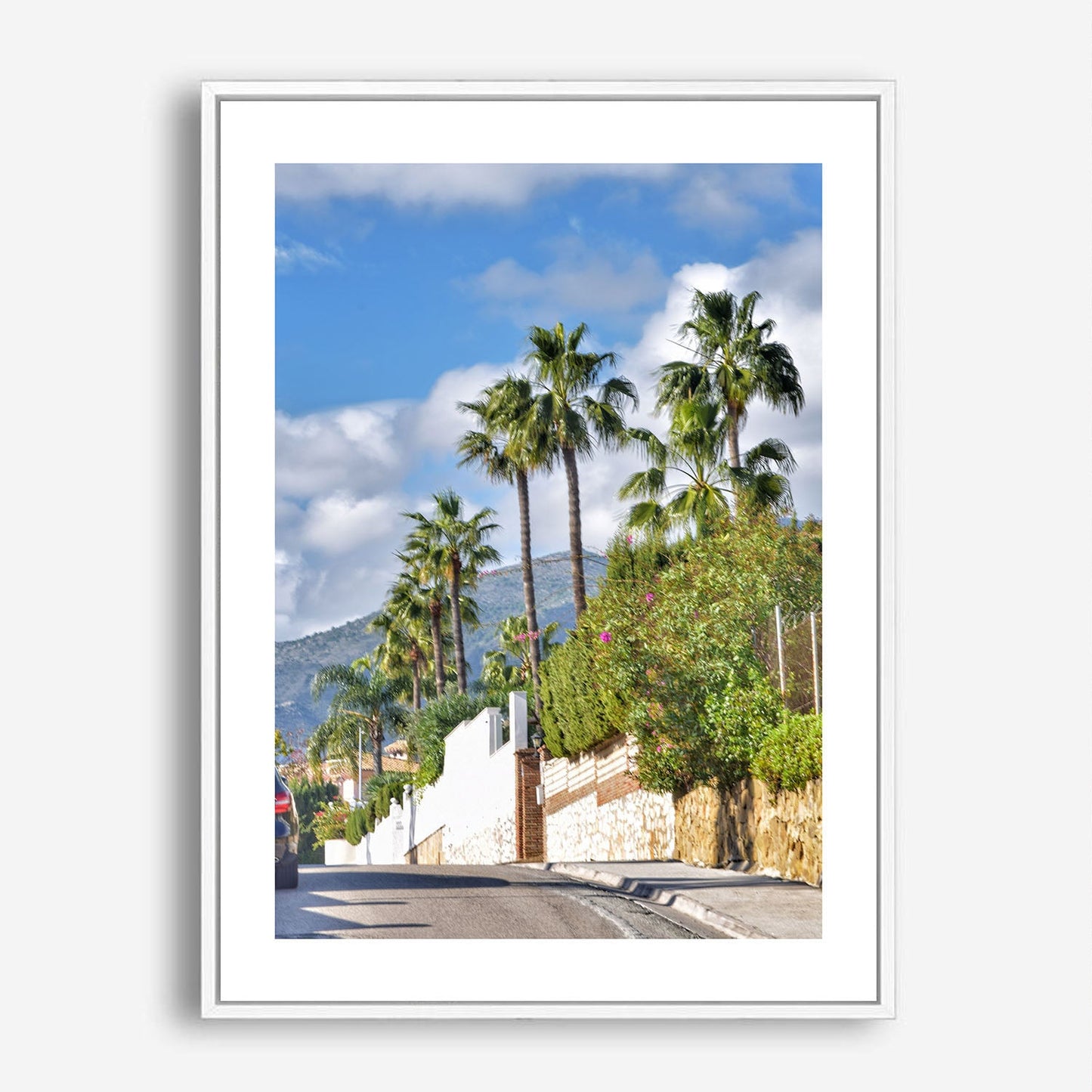 Wes Co Gallery Poster Sunny Palm Avenue 5 x 7" Home Goods - Nature  Art Print