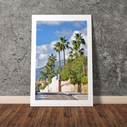 Wes Co Gallery Poster Sunny Palm Avenue 8 x 10" Home Goods - Nature  Art Print