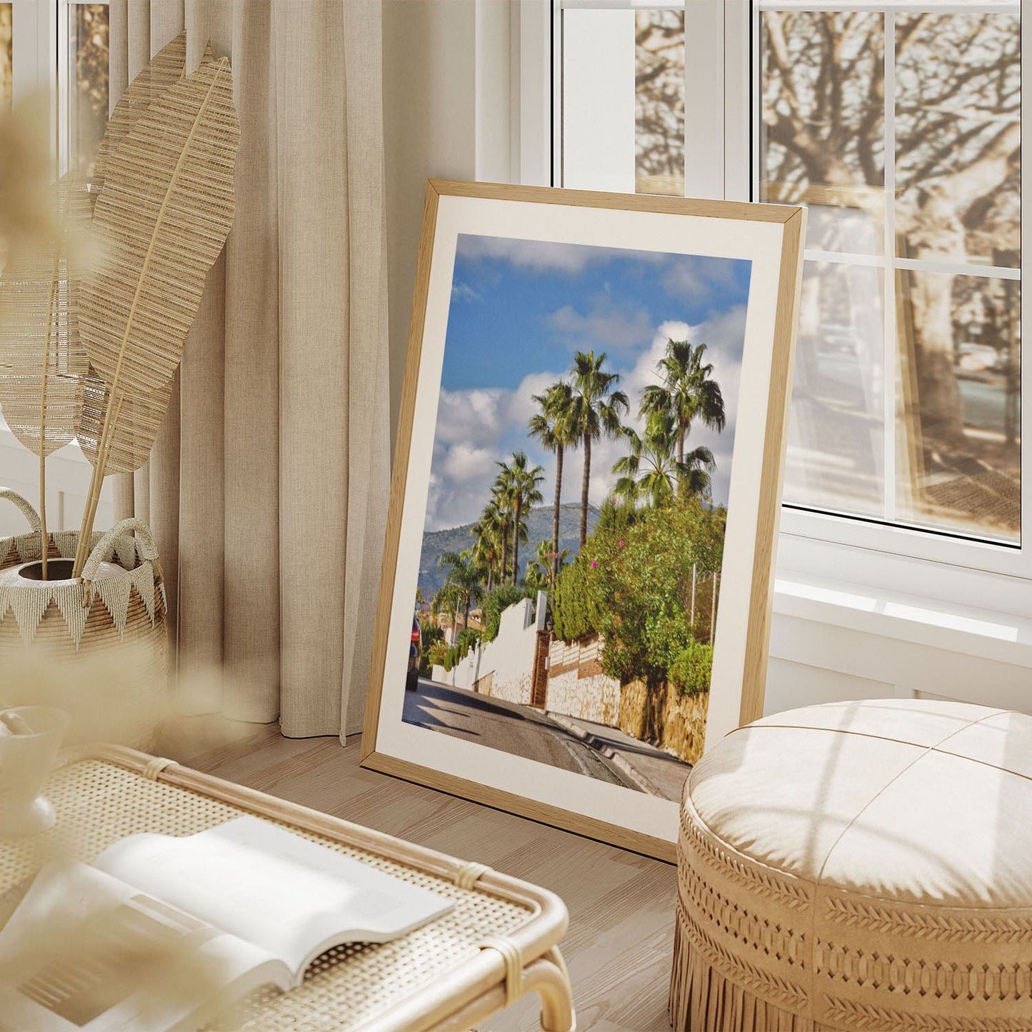 Wes Co Gallery Poster Sunny Palm Avenue 8 x 10" Home Goods - Nature  Art Print