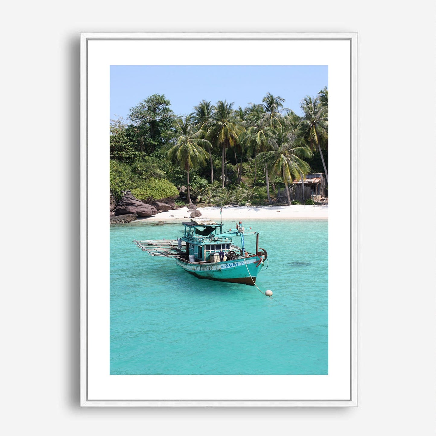 Wes Co Gallery Poster Rustic Fishing Boat Tranquility 5 x 7" Home Goods - Nature  Art Print