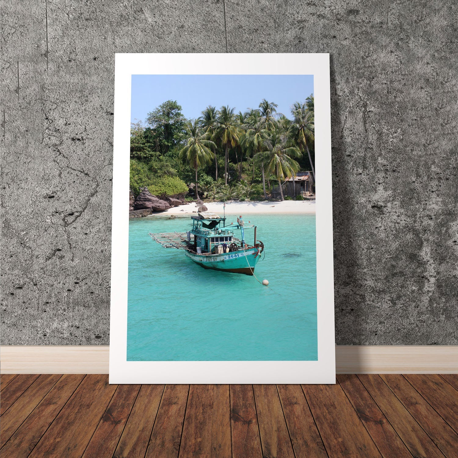 Wes Co Gallery Poster Rustic Fishing Boat Tranquility 8 x 10" Home Goods - Nature  Art Print