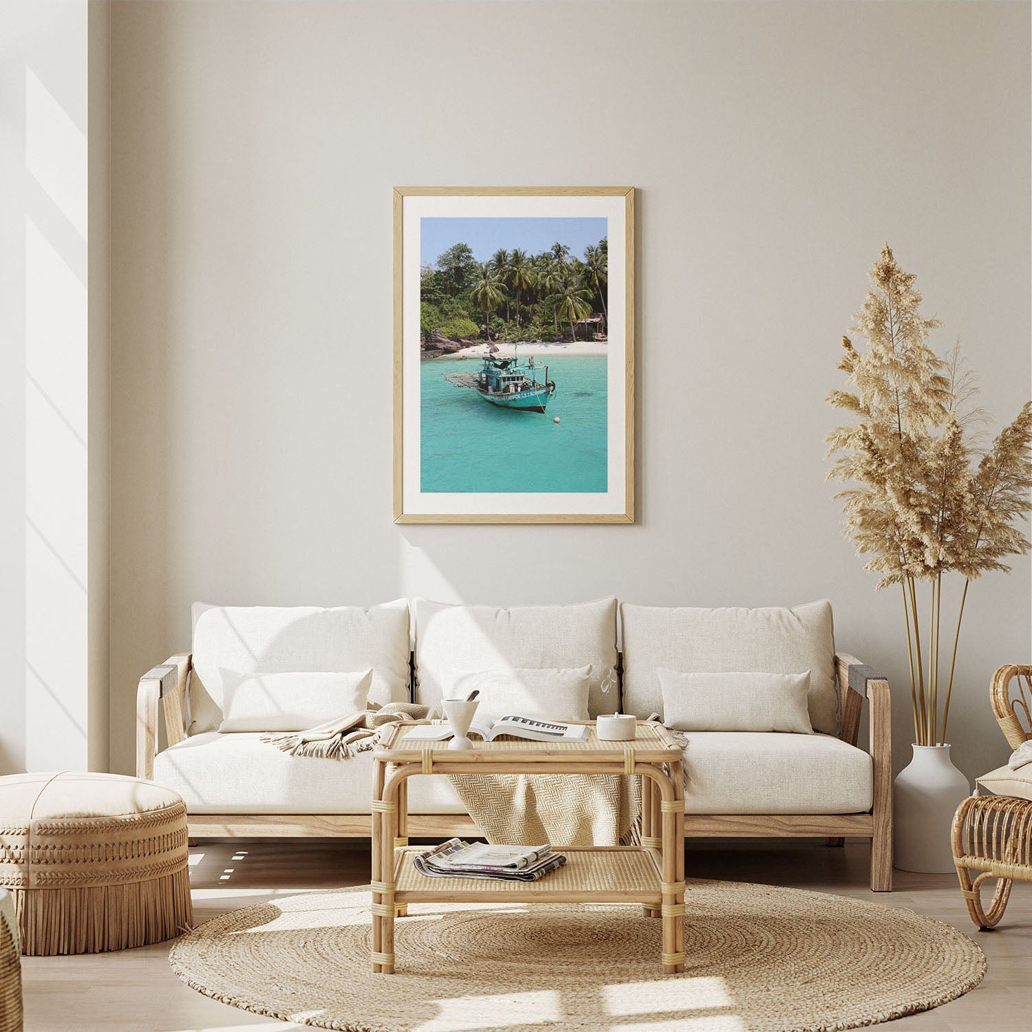 Wes Co Gallery Poster Rustic Fishing Boat Tranquility 5 x 7" Home Goods - Nature  Art Print