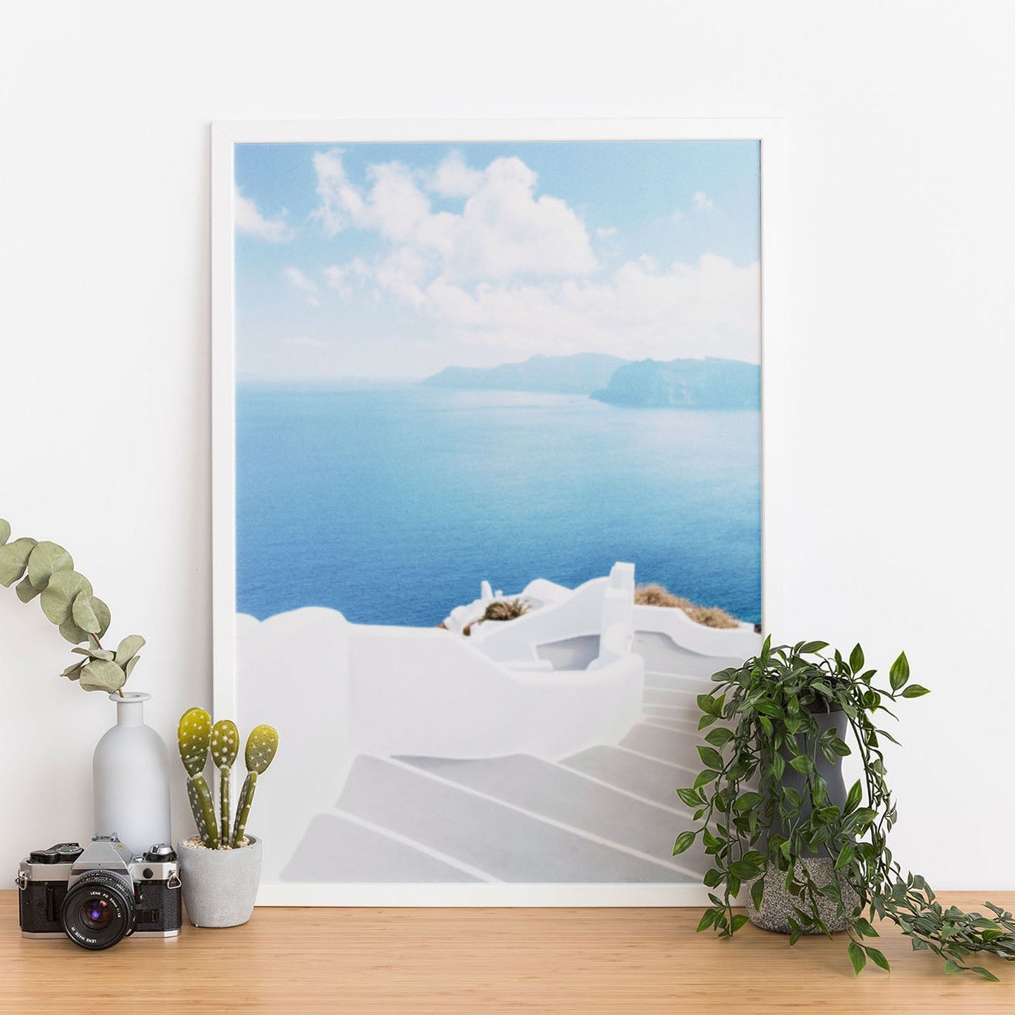 Wes Co Gallery Poster Santorini Steps 11 x 17" Home Goods - Nature  Art Print