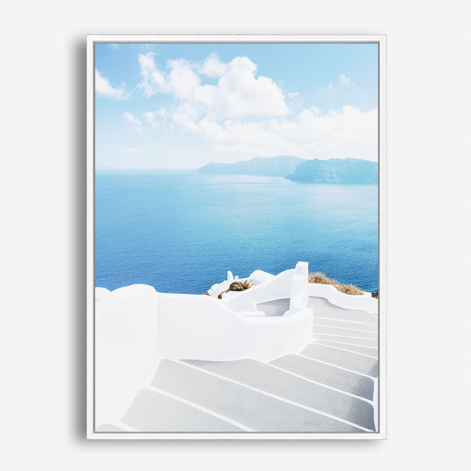 Wes Co Gallery Poster Santorini Steps 8 x 10" Home Goods - Nature  Art Print